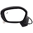 Driver and Passenger Side Mirror, Power Adjust, Heated, Manual Folding, Paintable, In-housing Signal Light, No Memory, No Puddle Light, No Auto-Dim, With Blind Spot Detection in Glass