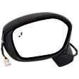 Driver and Passenger Side Mirror, Power Adjust, Heated, Manual Folding, Paintable, In-housing Signal Light, No Memory, No Puddle Light, No Auto-Dim, With Blind Spot Detection in Glass