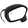 Driver and Passenger Side Mirror, Power Adjust, Heated, Manual Folding, Paintable, In-housing Signal Light, No Memory, No Puddle Light, No Auto-Dim, With Blind Spot Detection in Glass