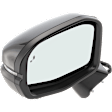 Driver and Passenger Side Mirror, Power Adjust, Heated, Manual Folding, Paintable, In-housing Signal Light, Without Memory Recall, No Puddle Light, No Auto-Dimming, With Blind Spot Glass