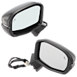 Driver and Passenger Side Mirror, Power Adjust, Heated, Manual Folding, Paintable, In-housing Signal Light, Without Memory Recall, No Puddle Light, No Auto-Dimming, With Blind Spot Glass