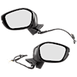 Hatchback Driver and Passenger Side Mirror, Power Adjust, Heated, Manual Folding, Paintable, In-housing Signal Light, No Memory, No Puddle Light, No Auto-Dim, No Blind Spot Feature