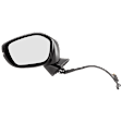 Hatchback Driver and Passenger Side Mirror, Power Adjust, Heated, Manual Folding, Paintable, In-housing Signal Light, No Memory, No Puddle Light, No Auto-Dim, No Blind Spot Feature