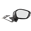 Hatchback Driver and Passenger Side Mirror, Power Adjust, Heated, Manual Folding, Paintable, In-housing Signal Light, No Memory, No Puddle Light, No Auto-Dim, No Blind Spot Feature