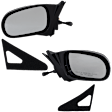 Driver and Passenger Side Mirror, Manual Adjust, Non-Heated, Non-Folding, Textured Black, No Signal Light, No Memory, No Puddle Light, No Auto-Dim, No Blind Spot Feature