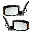Driver and Passenger Side Mirrors, Power Adjust, Manual Folding, Heated, Paintable, In-housing Signal Light, With memory, No Puddle Light, No Auto-Dimming, No Blind Spot Feature