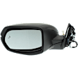 Driver and Passenger Side Mirror, Power Adjust, Heated, Manual Folding, Paintable, In-housing Signal Light, No Memory, No Puddle Light, No Auto-Dim, With Blind Spot Detection in Glass