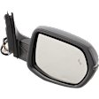 Driver and Passenger Side Mirror, Power Adjust, Heated, Manual Folding, Paintable, In-housing Signal Light, No Memory, No Puddle Light, No Auto-Dim, With Blind Spot Detection in Glass