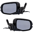 Driver and Passenger Side Mirror, Power Adjust, Heated, Manual Folding, Paintable, In-housing Signal Light, With Memory, No Puddle Light, No Auto-Dim, No Blind Spot Feature