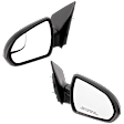 Driver and Passenger Side Mirror, Power Adjust, Non-Heated, Manual Folding, Paintable, No Signal Light, No Memory, No Puddle Light, No Auto-Dim