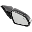 Driver and Passenger Side Mirror, Power Adjust, Heated, Manual Folding, Paintable, In-housing Signal Light, No Memory, No Puddle Light, No Auto-Dim, With Blind Spot Detection in Glass