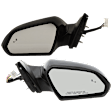 Driver and Passenger Side Mirror, Power Adjust, Heated, Manual Folding, Paintable, In-housing Signal Light, No Memory, No Puddle Light, No Auto-Dim, With Blind Spot Detection in Glass
