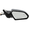 Driver and Passenger Side Mirror, Power Adjust, Heated, Manual Folding, Paintable, In-housing Signal Light, No Memory, No Puddle Light, No Auto-Dim, With Blind Spot Detection in Glass