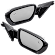 Driver and Passenger Side Mirror, Power Adjust, Heated, Manual Folding, Paintable, In-housing Signal Light, No Memory, No Puddle Light, No Auto-Dim, With Blind Spot Detection in Glass