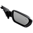 Driver and Passenger Side Mirror, Power Adjust, Heated, Manual Folding, Paintable, In-housing Signal Light, No Memory, No Puddle Light, No Auto-Dim, With Blind Spot Detection in Glass