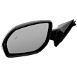Driver and Passenger Side Mirror, Power Adjust, Heated, Manual Folding, Paintable, In-housing Signal Light, No Memory, No Puddle Light, No Auto-Dim, With Blind Spot Detection in Glass