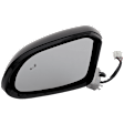 Driver and Passenger Side Mirror, Power Adjust, Heated, Manual Folding, Paintable, No Signal Light, No Memory, With Puddle Light, No Auto-Dim, With Blind Spot Detection in Glass