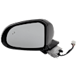 Driver and Passenger Side Mirror, Power Adjust, Heated, Manual Folding, Paintable, No Signal Light, No Memory, With Puddle Light, No Auto-Dim, With Blind Spot Detection in Glass