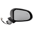 Driver and Passenger Side Mirror, Power Adjust, Heated, Manual Folding, Paintable, No Signal Light, No Memory, With Puddle Light, No Auto-Dim, With Blind Spot Detection in Glass