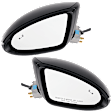 Driver and Passenger Side Mirror, Power Adjust, Heated, Manual Folding, Paintable, In-housing Signal Light, No Memory, No Puddle Light, No Auto-Dim, With Blind Spot Detection in Glass