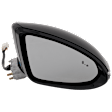 Driver and Passenger Side Mirror, Power Adjust, Heated, Manual Folding, Paintable, In-housing Signal Light, No Memory, No Puddle Light, No Auto-Dim, With Blind Spot Detection in Glass