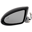 Driver and Passenger Side Mirror, Power Adjust, Heated, Manual Folding, Paintable, In-housing Signal Light, No Memory, No Puddle Light, No Auto-Dim, With Blind Spot Detection in Glass