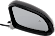 Driver and Passenger Side Mirror, Power Adjust, Heated, Manual Folding, Paintable, In-housing Signal Light, No Memory, With Puddle Light, No Auto-Dim, With Blind Spot Detection in Glass