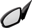 Driver and Passenger Side Mirror, Power Adjust, Heated, Manual Folding, Paintable, In-housing Signal Light, No Memory, No Puddle Light, No Auto-Dim, With Blind Spot Detection in Glass