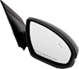 Driver and Passenger Side Mirror, Power Adjust, Heated, Manual Folding, Paintable, In-housing Signal Light, No Memory, No Puddle Light, No Auto-Dim, With Blind Spot Detection in Glass