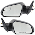 Driver and Passenger Side Non-Towing Mirrors, Power Adjust, Manual Folding, Heated, Paintable, In-housing Signal Light, No Memory, No Puddle Light, No Auto-Dimming