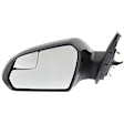 Driver and Passenger Side Non-Towing Mirrors, Power Adjust, Manual Folding, Heated, Paintable, No Signal Light, No Memory, No Puddle Light, No Auto-Dimming
