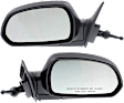 Driver and Passenger Side Non-Towing Mirrors, Manual Adjust, Manual Folding, Non-Heated, Paintable, No Signal Light, No Memory, No Puddle Light, No Auto-Dimming