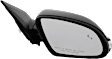 Driver and Passenger Side Mirrors, Power Adjust, Manual Folding, Heated, Paintable, In-housing Signal Light, No Memory, No Puddle Light, No Auto-Dimming, With Blind Spot Detection in Glass
