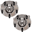 Front, Driver and Passenger Side Wheel Hub, 5 Lugs, With Bearing, AWD