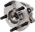 Front, Driver and Passenger Side Wheel Hub, 5 Lugs, With Bearing, AWD