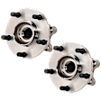 2-Wheel Set Front, Driver and Passenger Side Wheel Hubs, with Bearing, 5 x 4.5 In. Bolt Pattern, RWD