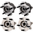 4-Wheel Set Front and Rear, Driver and Passenger Side Wheel Hubs, with Bearing, 5 x 4.5 In. Bolt Pattern, RWD