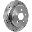 Front and Rear Brake Disc, 4-Wheel Set, Cross-drilled and Slotted, 5 Lugs