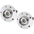 Front, Driver and Passenger Side Wheel Hub, 5 Lugs, With Bearing
