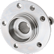 Front, Driver and Passenger Side Wheel Hub, 5 Lugs, With Bearing