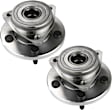 Front, Driver and Passenger Side Wheel Hub, 5 Lugs, With Bearing