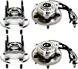 Front and Rear, Driver and Passenger Side Wheel Hub, 5 Lugs, With Bearing
