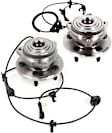 Front, Driver and Passenger Side Wheel Hub, 5 Lugs, With Bearing, With Sensor