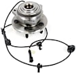 Front, Driver and Passenger Side Wheel Hub, 5 Lugs, With Bearing, With Sensor