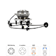 Front, Driver and Passenger Side Wheel Hub, 5 Lugs, With Bearing, With Sensor