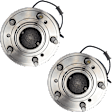 Front, Driver and Passenger Side Wheel Hub, 5 Lugs, With Bearing, With Sensor