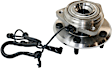 Front, Driver and Passenger Side Wheel Hub, 5 Lugs, With Bearing, With Sensor, 3.8L, 6Cyl
