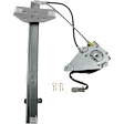Front, Driver and Passenger Side Power Window Regulator, With Motor