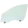Front, Driver and Passenger Side Door Glasses, No Tint, Non-Laminated, Replaces NAGS No. DD12197 GTYN, DD12198 GTYN