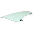 Front, Driver and Passenger Side Door Glasses, No Tint, Non-Laminated, Replaces NAGS No. DD12197 GTYN, DD12198 GTYN